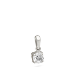 Pingente em ouro branco de 9K com zircónia