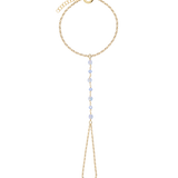 Pulseira delicada, Banhado a Ouro, Vidro cristal